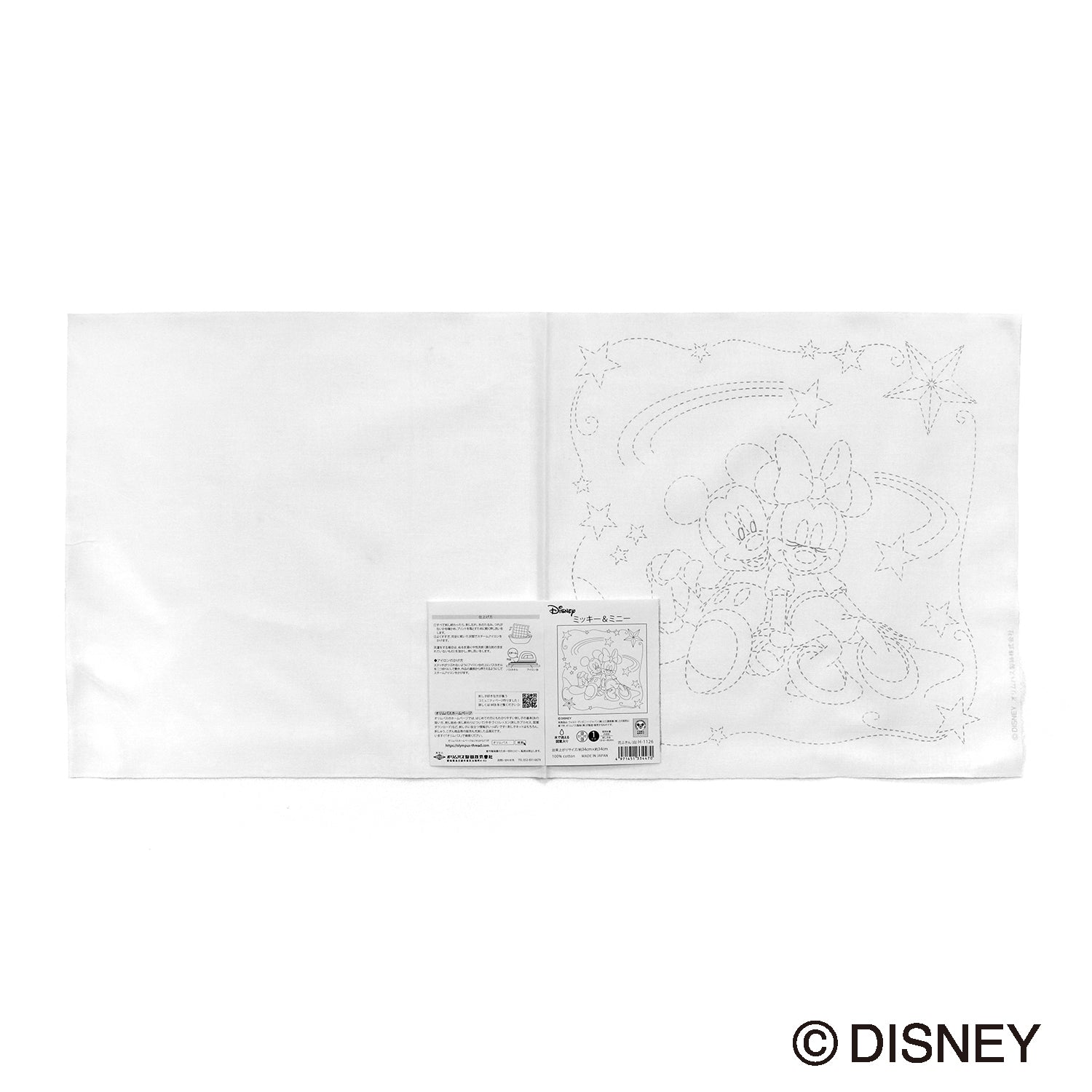 Flower Dishcloth H-1126 Mickey &amp; Minnie (white)