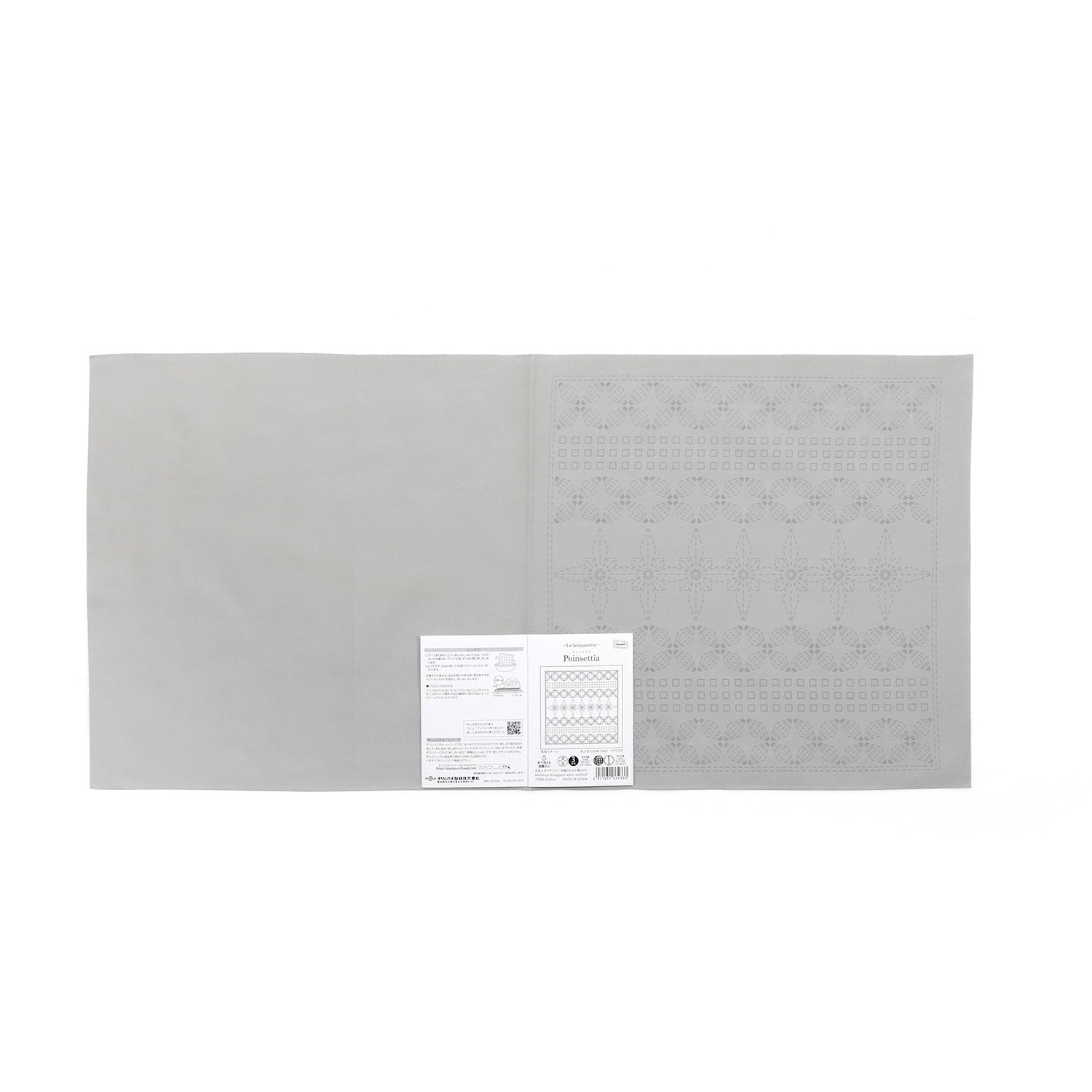花ふきんH-13104 POINSETTIA(ポインセチア)(Pale Gray)