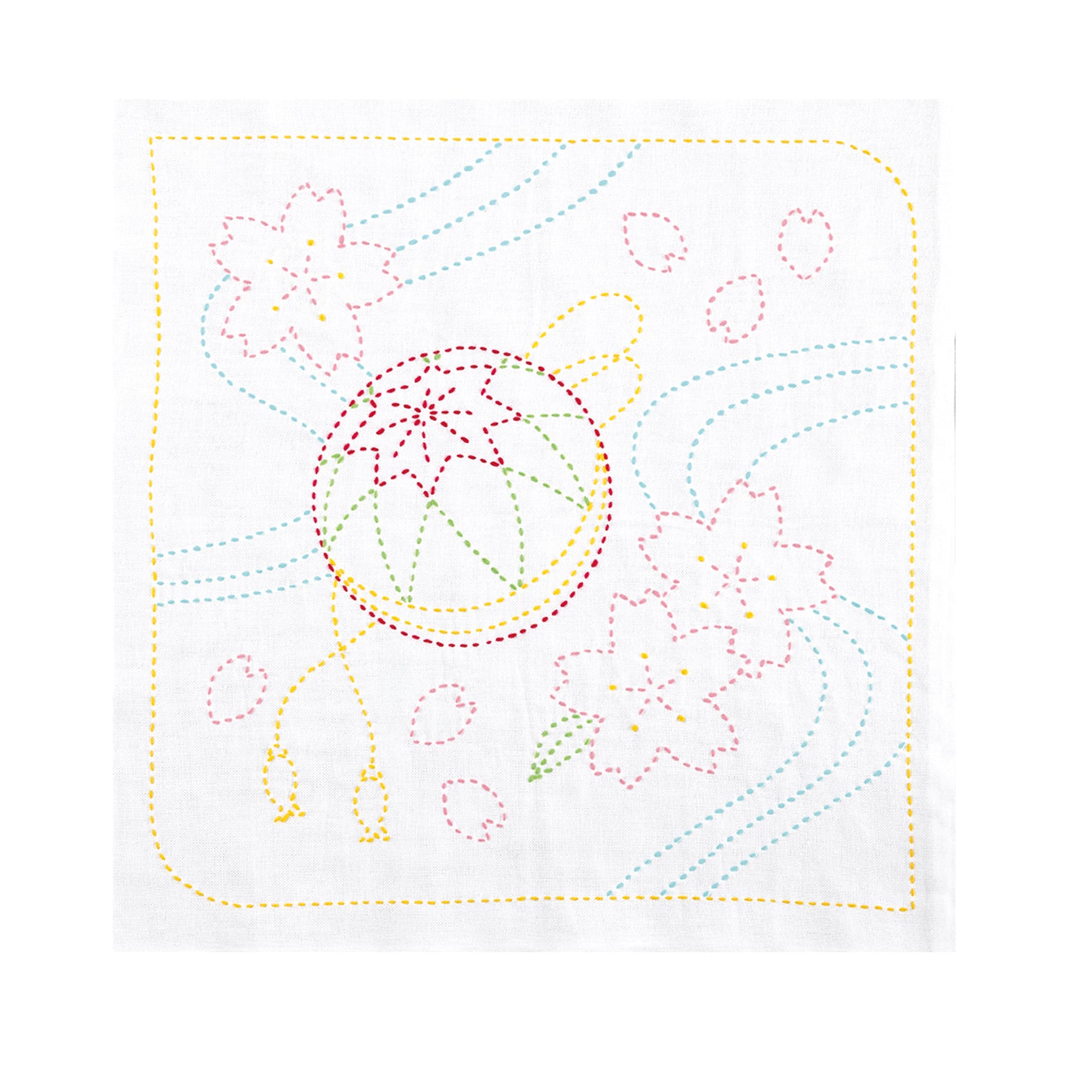SK-484 Cherry Blossoms and Temari (White)