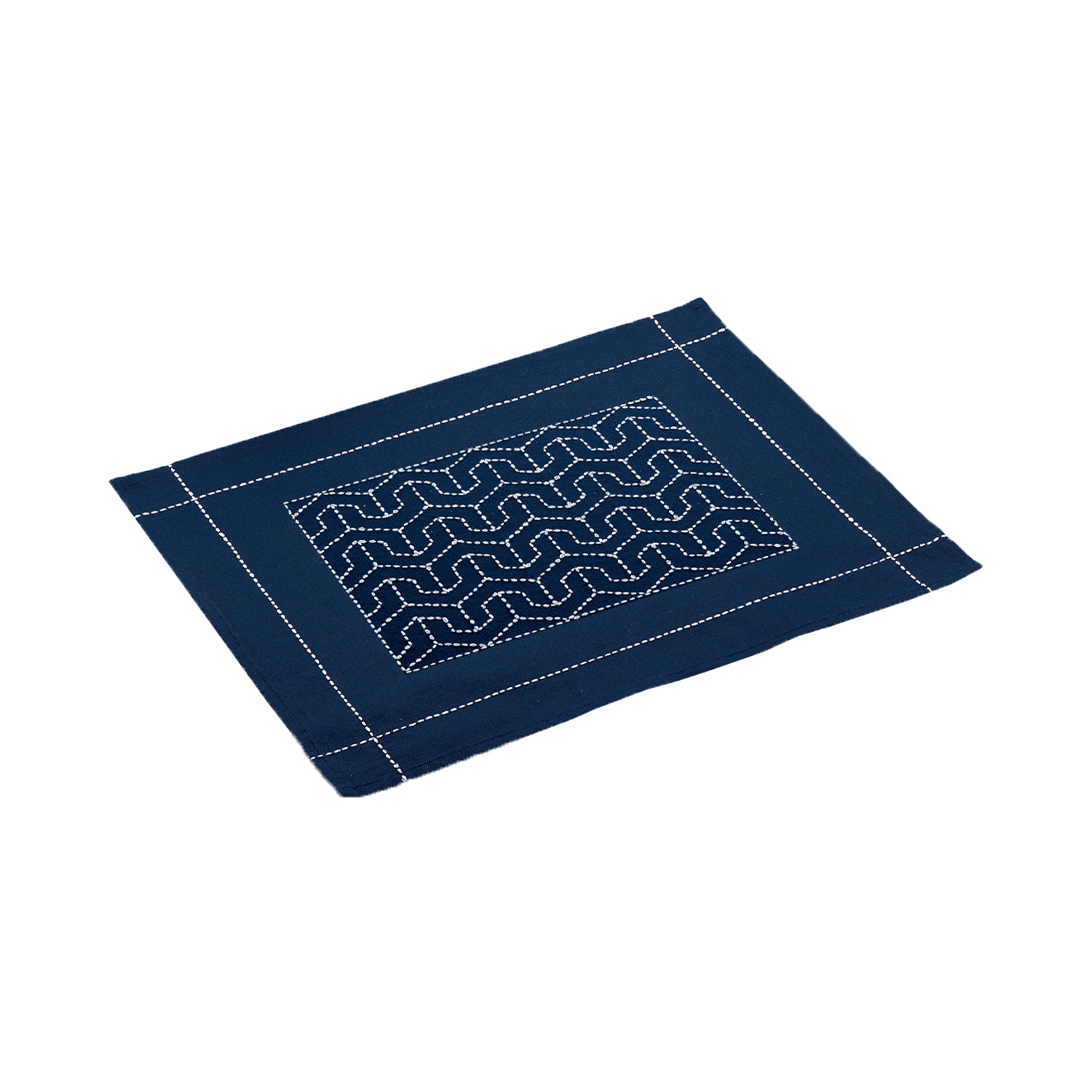 Sashiko 167 Placemat Mukai-Kikkou (Navy)