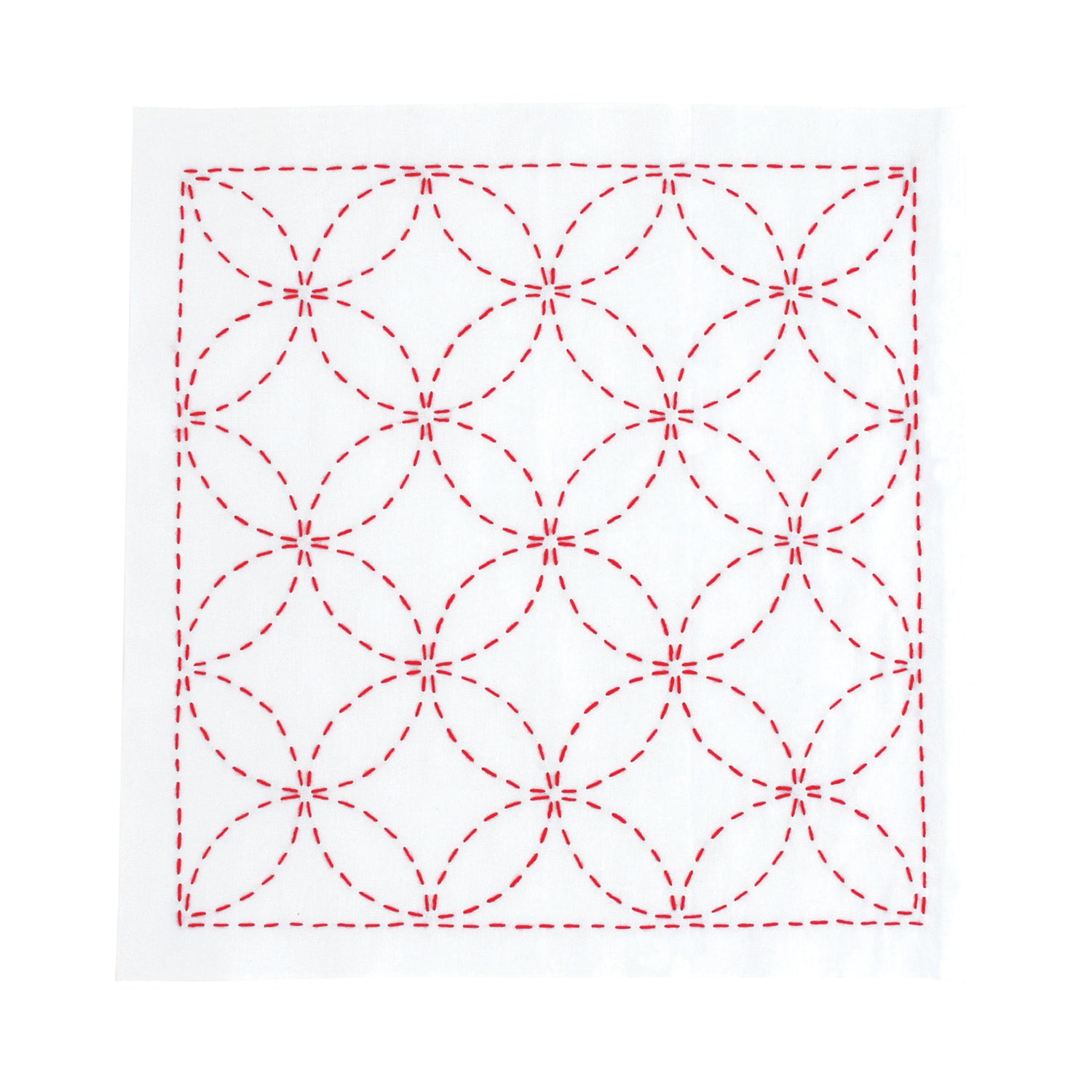 Sashiko 266 Sashiko Sampler Shippo-Tsunagi (White)