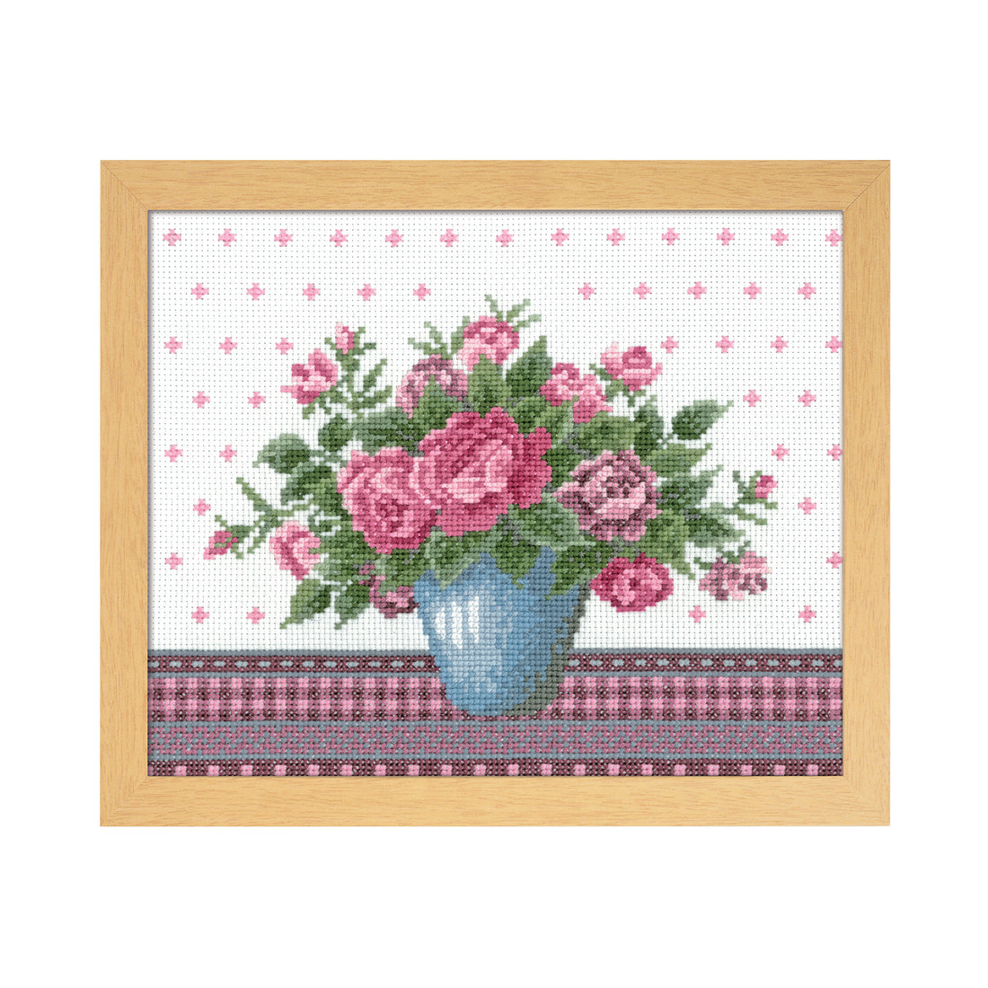 No.7479 バラとライトブルーの花瓶