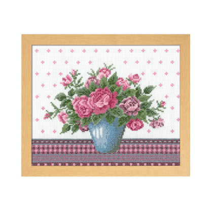 No.7479 バラとライトブルーの花瓶