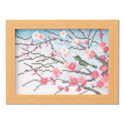 No.7542 February Plum blossoms and a small bird