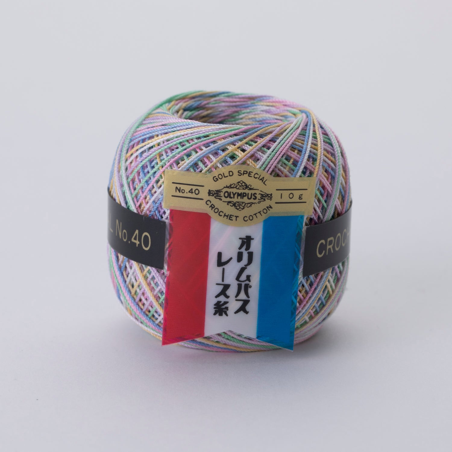 金票40番レース糸 10g玉巻　ミックス