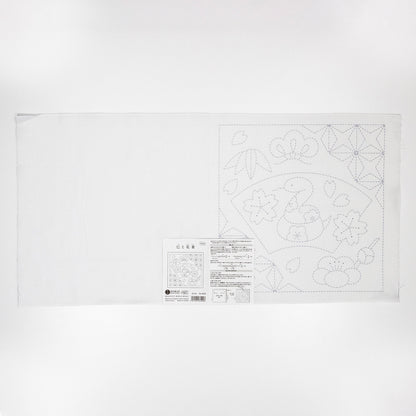 花ふきんH-1010 巳と花菱（白）