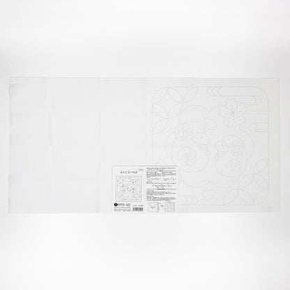 花ふきんH-1018 未と七宝つなぎ（白）
