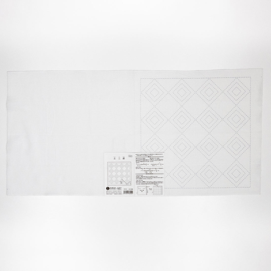 花ふきんH-1036 立三枡（白）