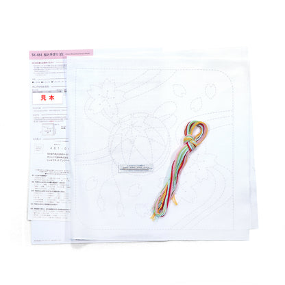 SK-484 Cherry Blossoms and Temari (White)