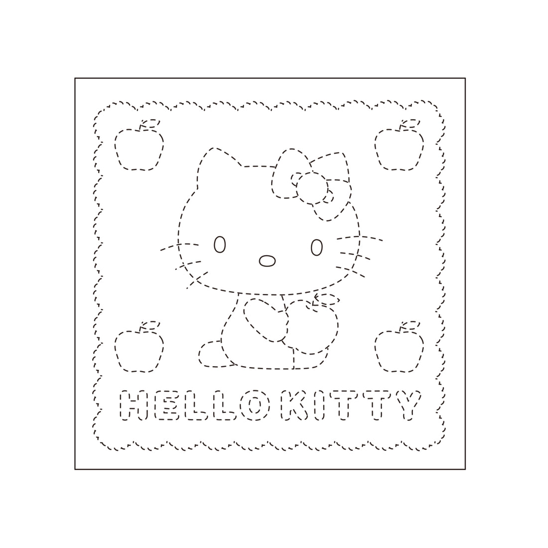 Flower Dish Cloth 61 Hello Kitty and Apple