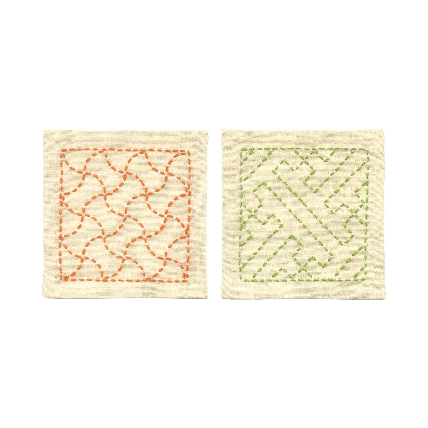 Sashiko 265 Bundou-Tsunagi, Sayagata (Ecru)