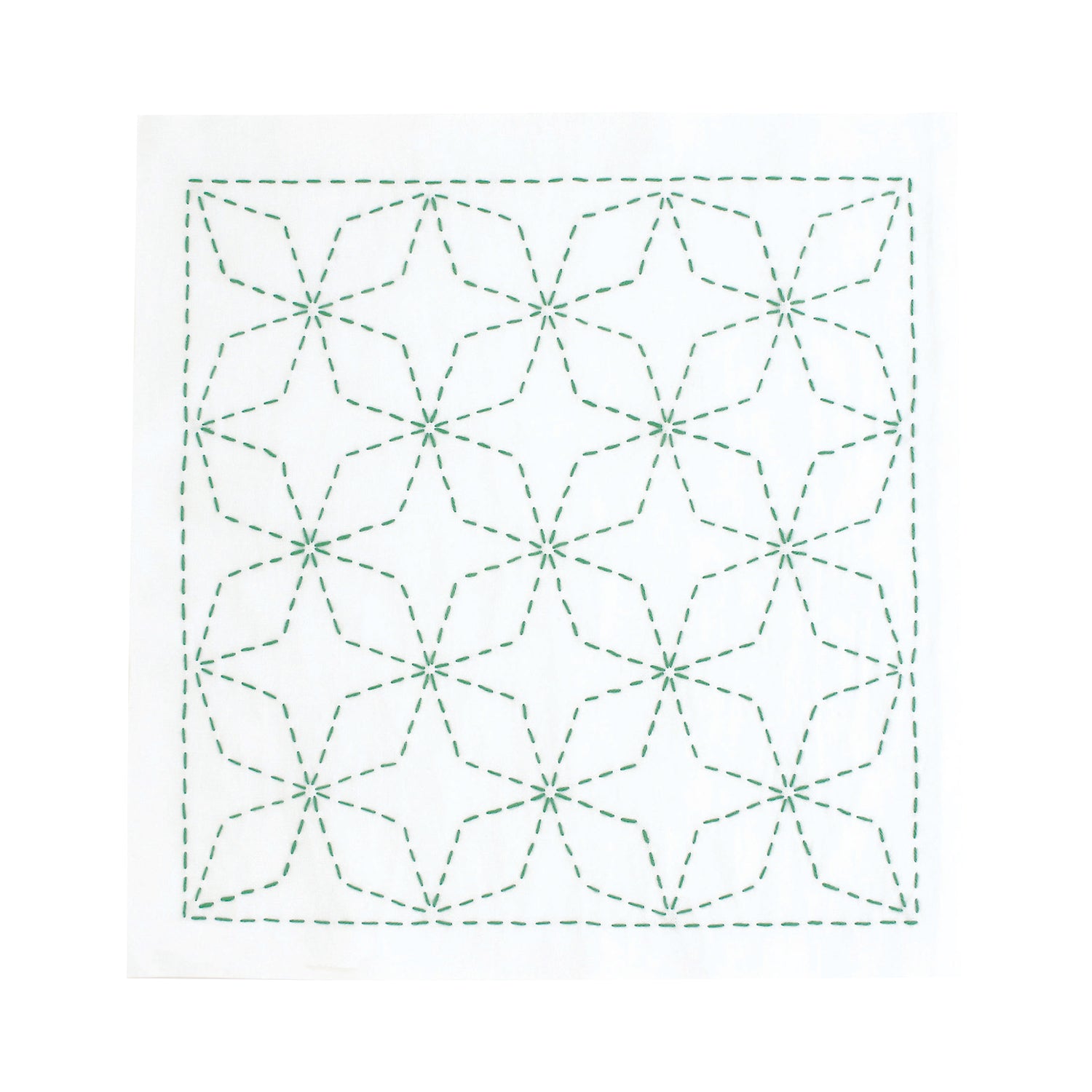 Sashiko 267 Sashiko Sampler, Kaku-Shippo (White)
